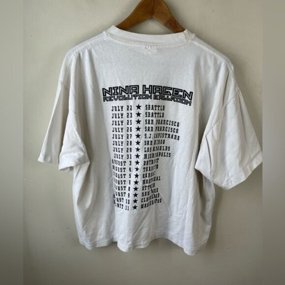 Vintage 90s Nina Hagen Evolution Ballroom tour band Tee shirt XL single stitch - Picture 2 of 14